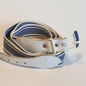 VINTAGE TAN JAY Nautical Skinny Belt Women's Size M Elastic Stretch 29-31"
